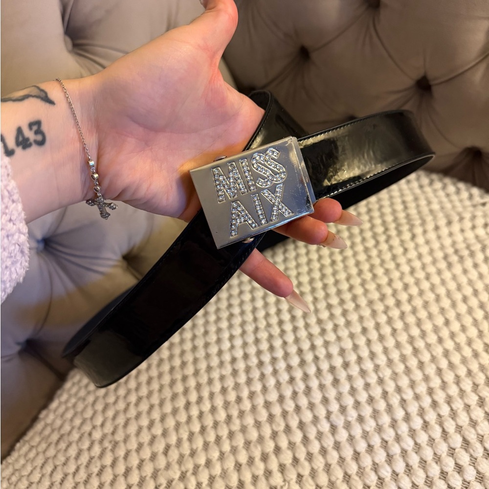 Black Belt with Silver Buckle